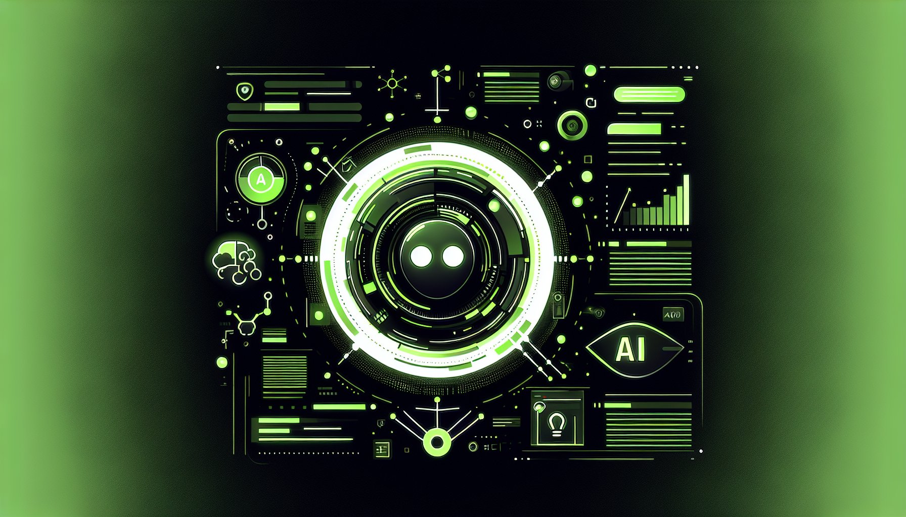 Create an editorial illustration for an AI-powered marketing automation for WordPress blog article. The image should be squar